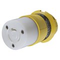 Hubbell Wiring Device-Kellems Locking Devices, Twist-Lock®, Marine Grade, Female Connector Body, 20A 125/250V, 3-Pole 3-Wire Non Grounding, Non- NEMA, Screw Terminal and White HBL73CM14C